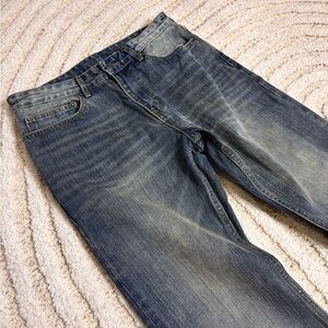 Vintage Style Bootcut Denim – Faded Blue – Balenciaga-Inspired Silhouette